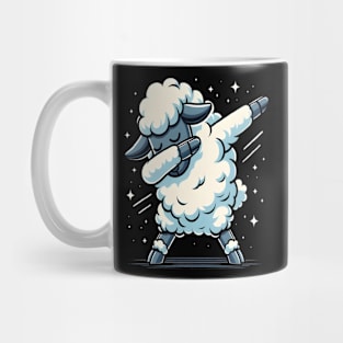 funny dabbing sheep glasses dab dance Mug